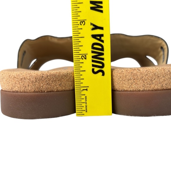 Revitalign Basque Orthotic Black Slide Sandals Cork Footbed Comfort Shoe Sz 9 B - Picture 13 of 14